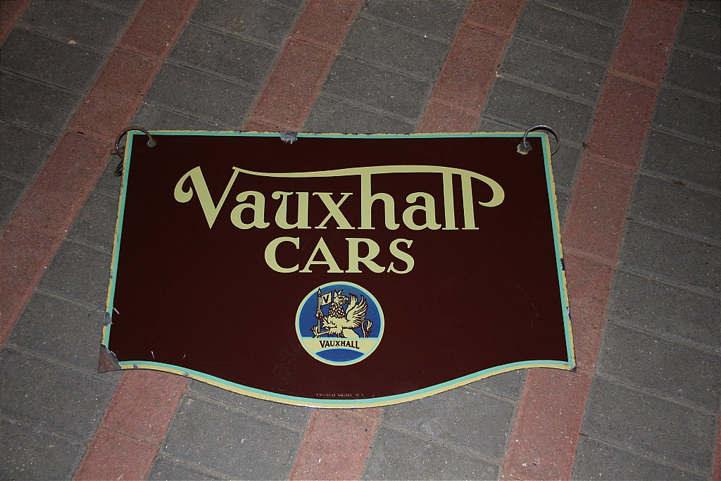 Enamel Signs | Petrol Pumps | Petroliana | Automobilia | VAUXHALL CARS