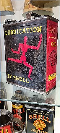 SHELL LUBRICATION OIL QUART CAN - click to enlarge