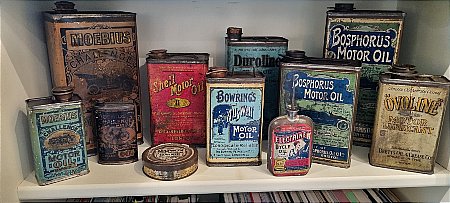 EARLY OIL TIN COLLECTION - click to enlarge